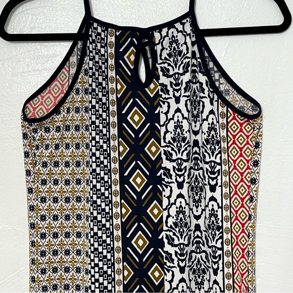 Women's Daily Special Multi-colored Tank Top, Decorative Keyhole Front/Back Sz M - Picture 6 of 7